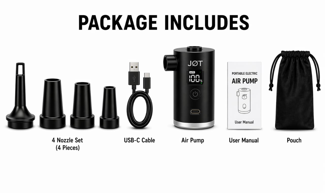 3-in-1 Portable Electric Air Pump